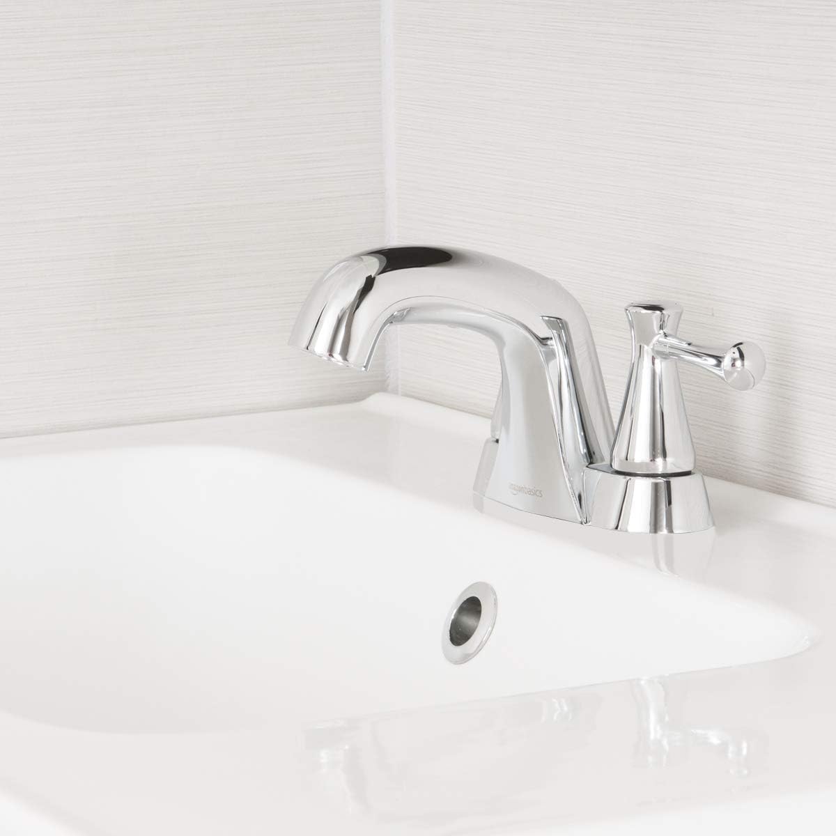 Best Review Amazon Basics AB-BF602-PC Basin Faucet-4-Inch, Polished Chrome