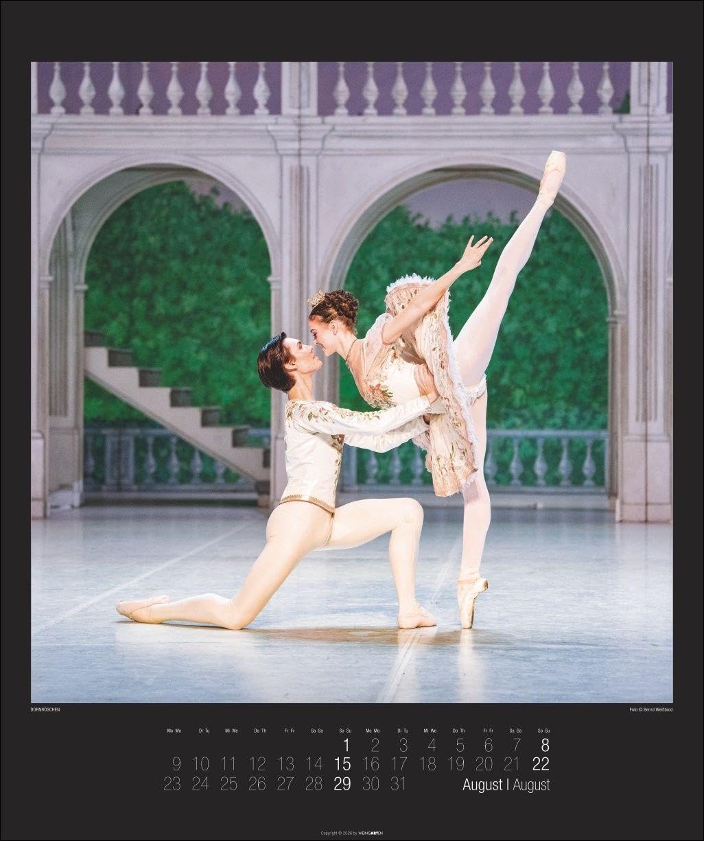 Stuttgarter Ballett Kalender 2027: Meisterfotograf Bernd Weißbrod setzt die Stars des berühmten Ballett-Ensembles perfekt in Szene. Ein Fotokalender für Tanzbegeisterte. 46x55 cm Hochformat.