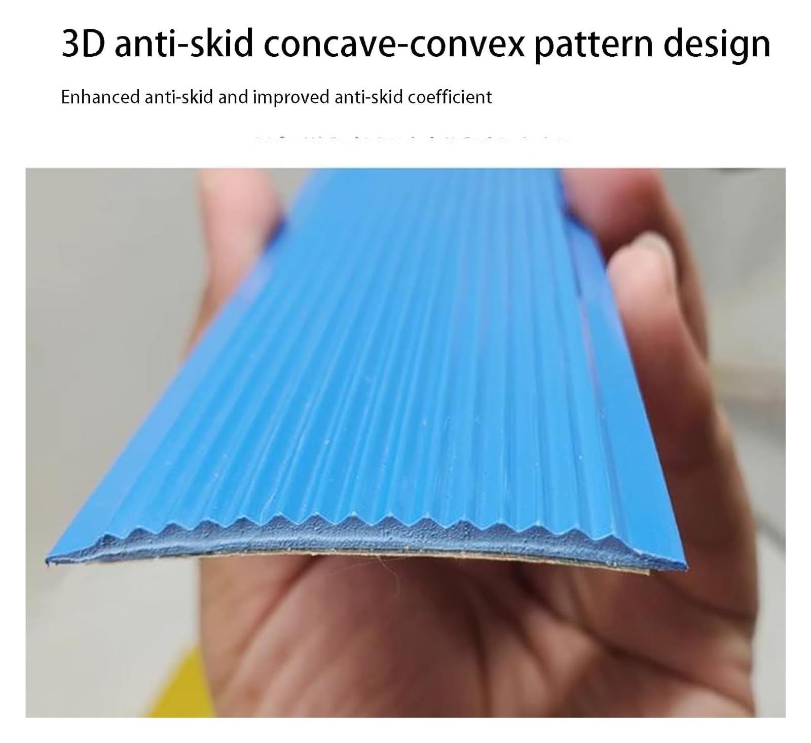 Rutschfeste, flexible PVC-Stufen, 5 Meter langer Kantenschutz for Treppenstufen, selbstklebende Kantenleiste for Kindergärten und Schulen(Brown,4cm)