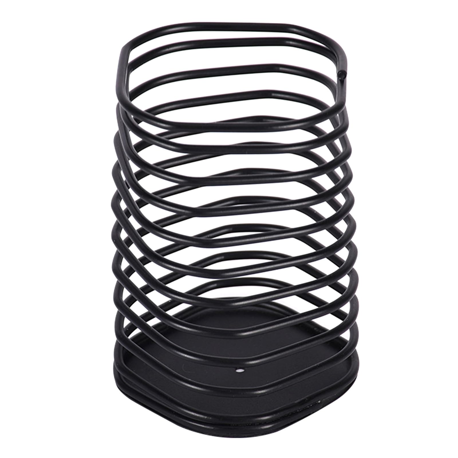Nucelit Decorative Metal Pen Stand Space Saving Metal Spring Pen Cup Desktop Pencil Organiser Container for Home School Geometric Organiser