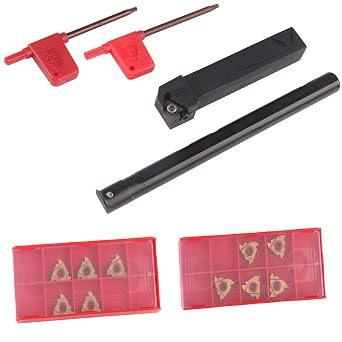 Boring Bar Set, VerLich 1/2" 5/8" SNR0013M16+SER1616H16 Lathe Internal Threading Inserts Turning Tool Holder with 5pcs 16IR AG60+5pcs 16ER AG60 Carbide Inserts