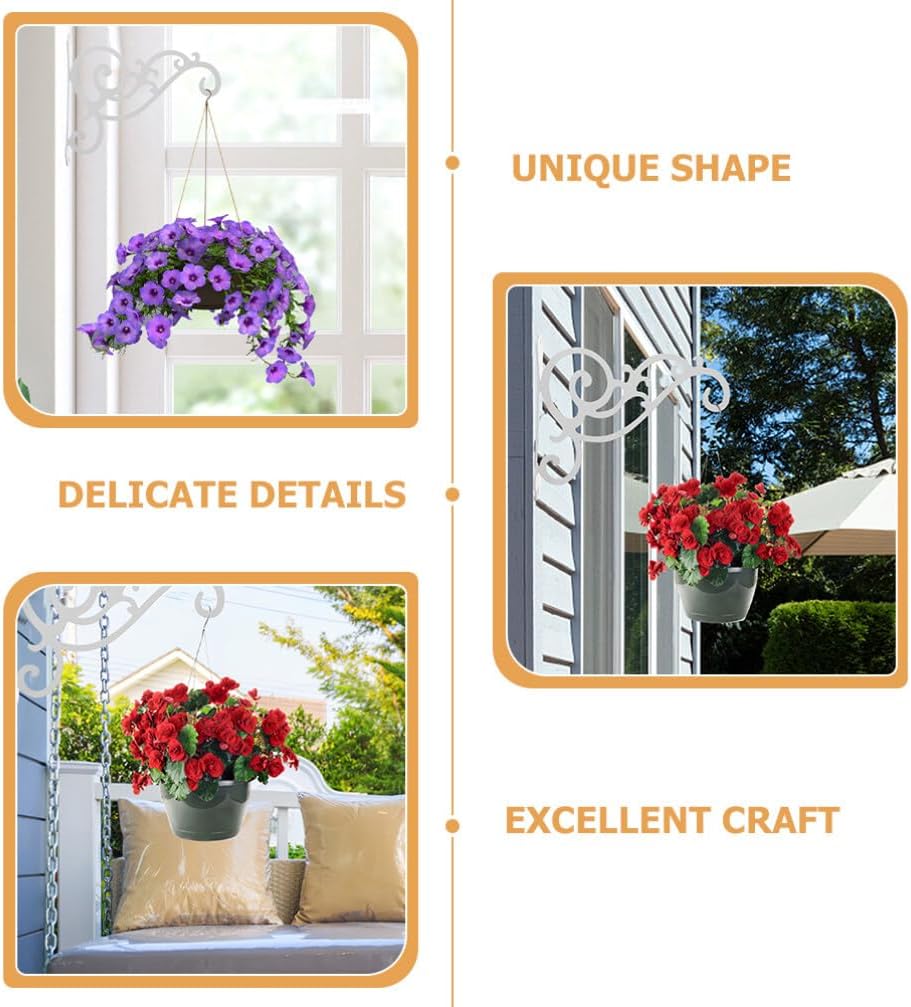 Didiseaon Shepard Flowerpot Hanging Planter Bracket Wind Chime Hanger Hook for Flower Basket Metal Hook Plant Stand Heavy Decorative Wall Hanging Basket Bracket Flower Basket