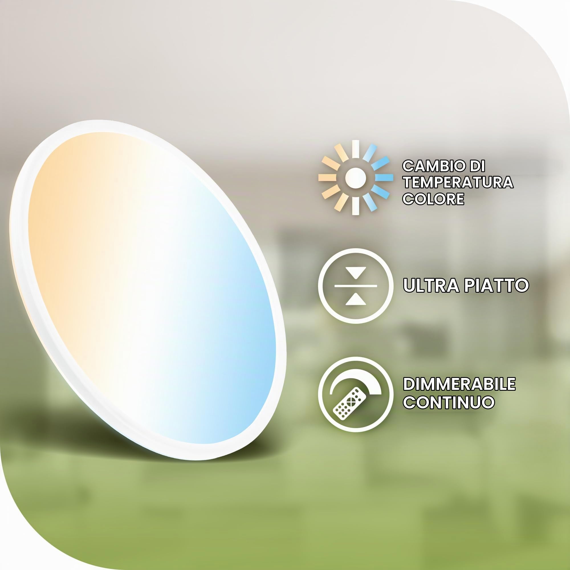 BRILONER - Pannello LED, CEE A sorgente luminosa, 14,2 W a 3000lm, piatto, CCT, luce indiretta, LED soffitto, pannelli, luce pannello, lampadario, 42x3 cm, bianco
