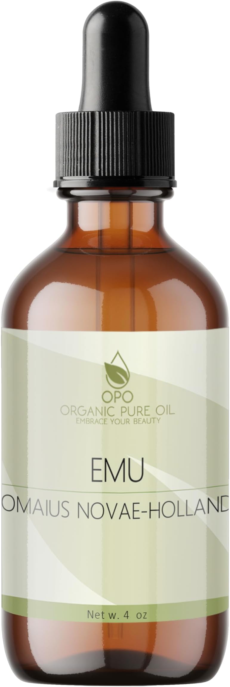 Australian Emu Oil - 7X Refined 4 oz Glass & Dropper, 100% Pure Refined Rendered Extra Strength Creamy Natural Premium Top Grade A for Hair Face Body Pain Joint Muscle Hair Nail Cuticles by OPO