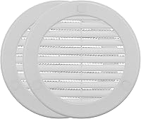 Vista 21 de Vent Systems Cubierta de ventilación blanca Soffit de 4 pulgadas (dimensiones de apertura), rejilla de ventilación redonda de plástico, pantalla