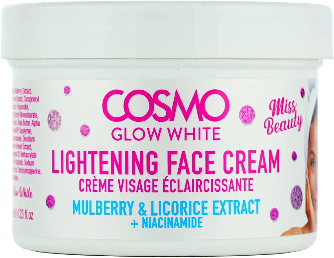 Cosmo Glow White Lightening Face Cream 125ml | Mulberry and Licorice Extract | Protects Skin Against Dryness | Skin Care | For Men and Women