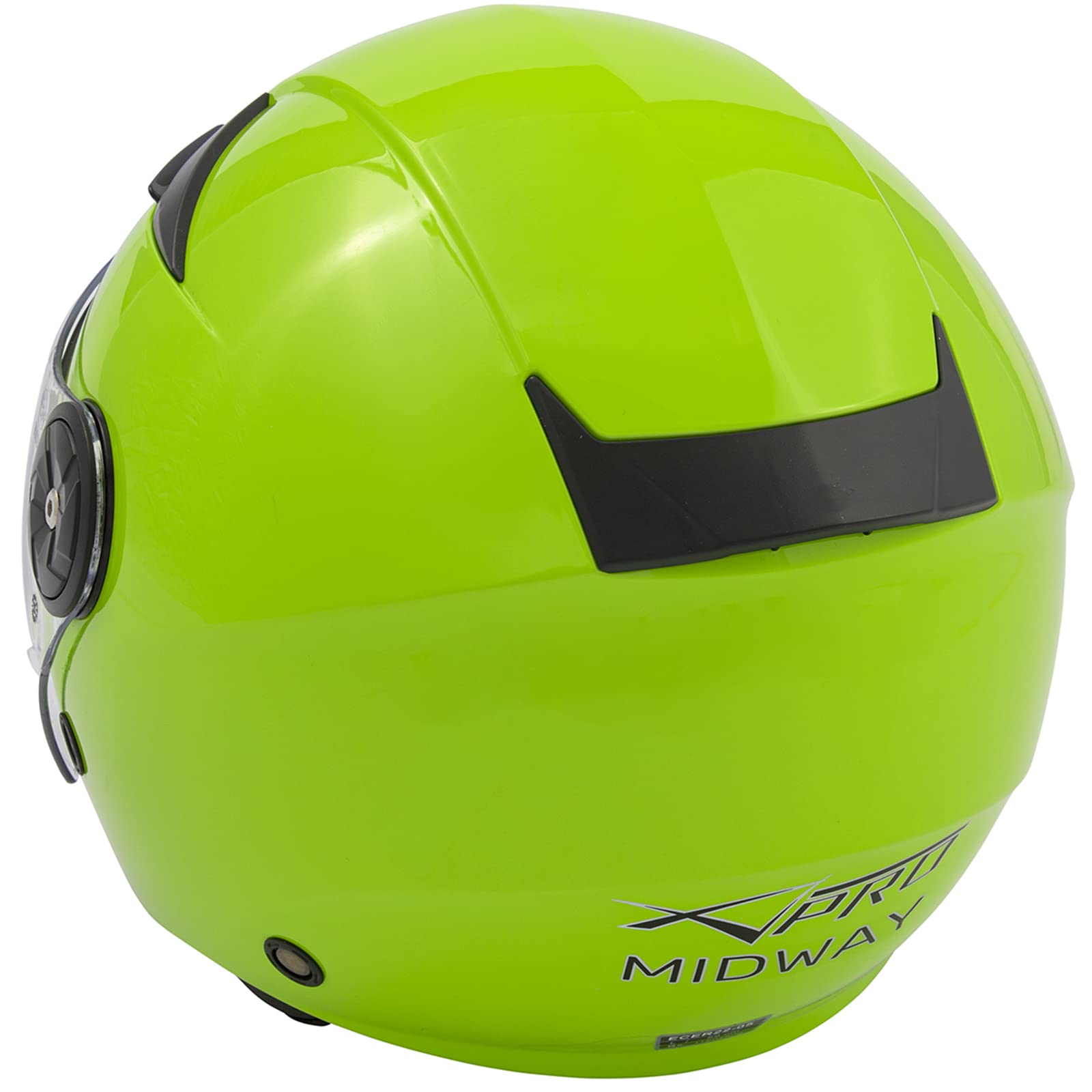 Jet Moto Casque City ECE 22 Certificat Long Visière Scooter Vert L