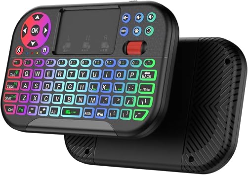 Mini Wireless Keyboard, 2.4G/BT 5.0 Dual-Mode Backlit Portable Keyboard