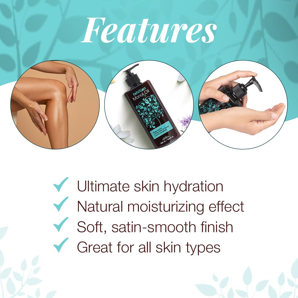 Body Drench Tahitian Monoi Oil Body Lotion for Women - Ultra-Hydrating Moisturizer with Gardenia & Coconut Oil Lotion for Dry Skin, Skincare, 16.9 fl oz - Image 4