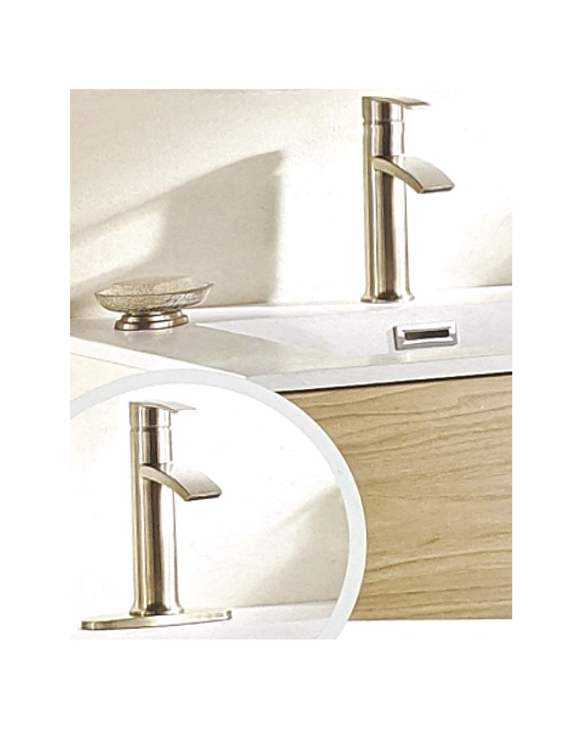 Giagni Sorizio Brushed Nickel 1-handle Bathroom Sink Faucet with Drain