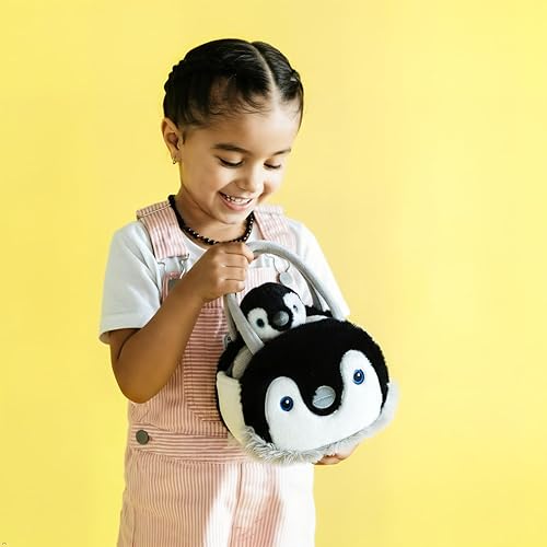 Miniatura 4 de The Petting Zoo Juego de peluche y bolso de peluche de pollo de pingüino, regalos para niños, juguete de animal de vida marina, juguete de peluche