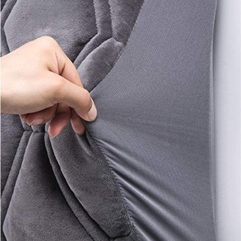 Tête De Lit Housse De Protection Housse De Tete De Lit Extensible 120/150/160/180/190/200cm, Matelassé Couleur Unie Coton Couvre-tête De Lit Couverture De Tête De Lit