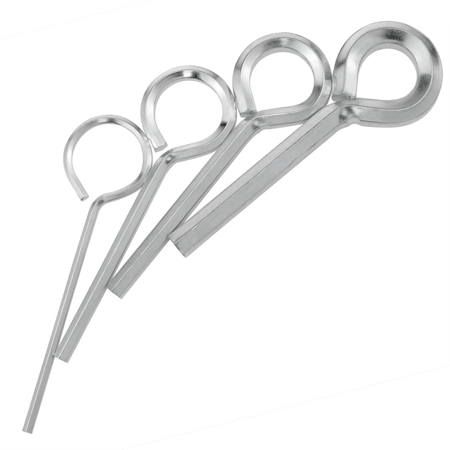 5-in-1 Ring-Inbusschlüssel-Set – Inkl. Schlüsselanhänger Für Schiebetüren, Panikausstieg & Notfalltüren (5/64", 1/8", 5/32", 7/32") – Vernickelter Stahl