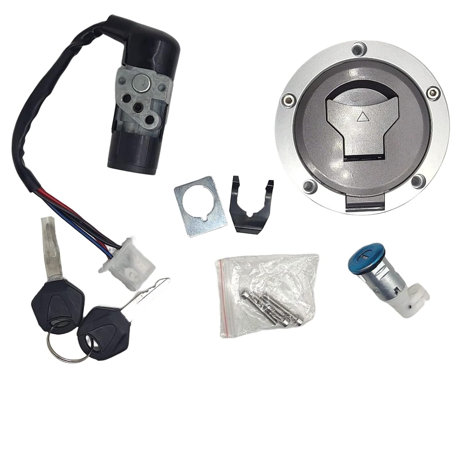 Ignition Switch Gas Fuel Tank Cap Cover Seat Lock Key Compatible for Honda M2 M3 Grom125 Rebel 300 CBR350R CBR500R