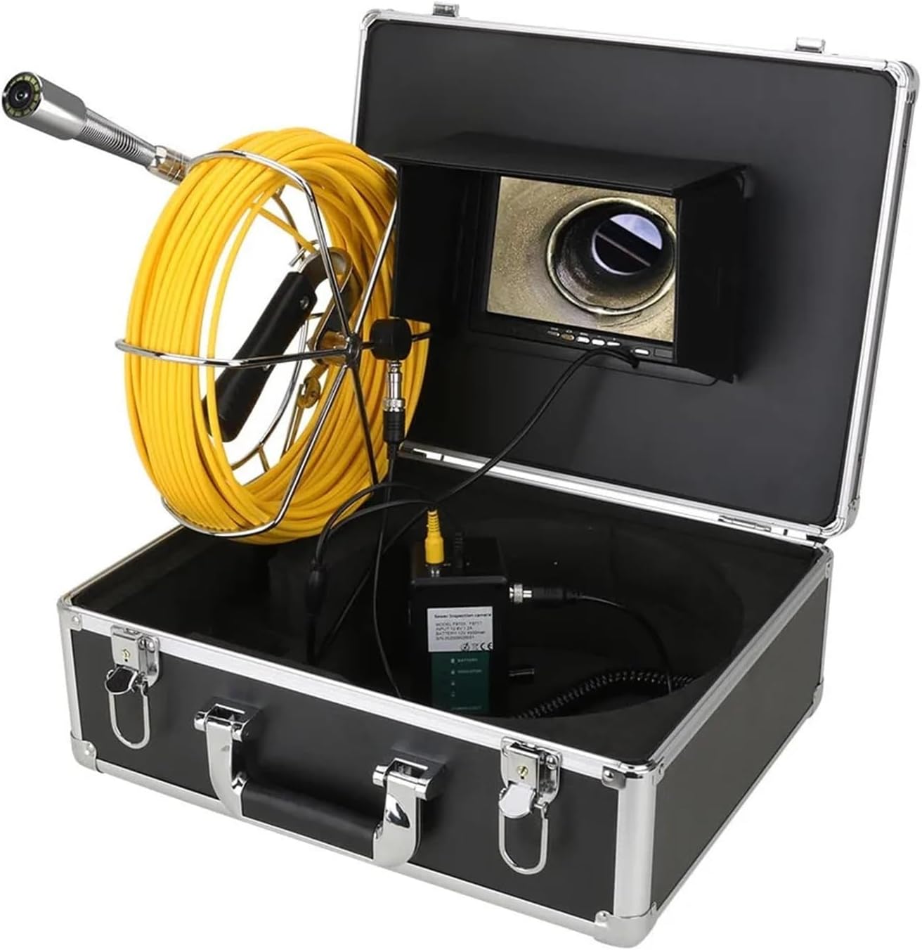 Drain Inspection Camera 7" Sewer Pipe Inspection Video Camera with Self Leveling 512HZ Locator 22MM IP68 Pipeline Drain Industrial Endoscope Camera