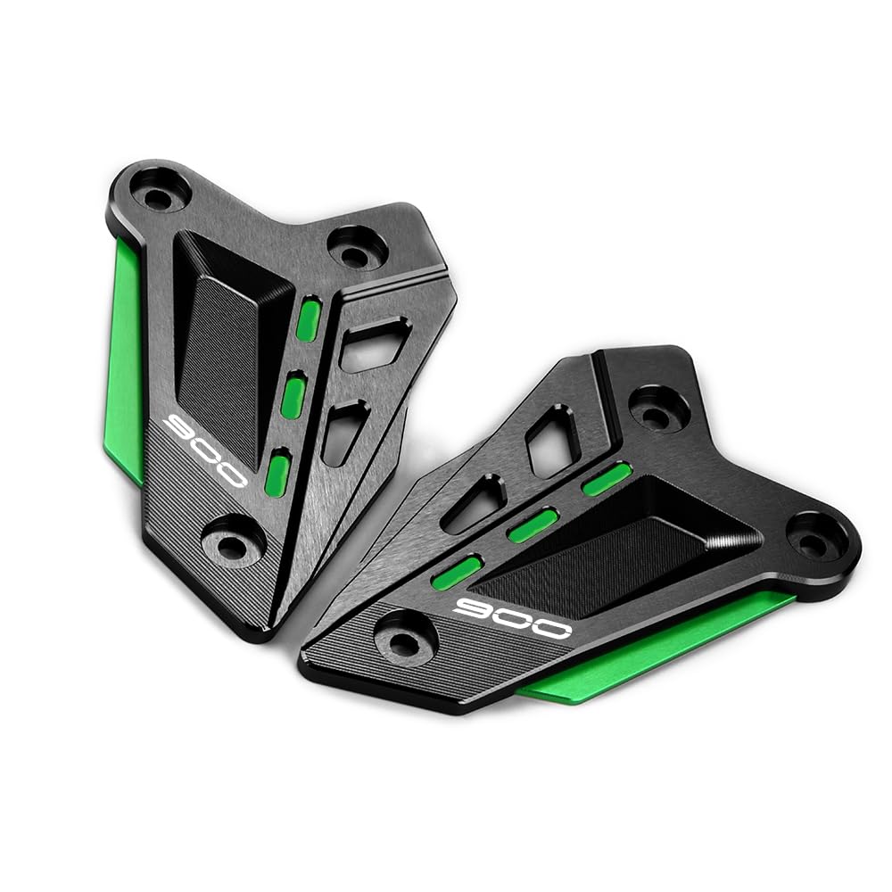 Modeer für Z900 2018-2023 2024 2025 Z900SE 2022-2023 2024 2025 Motorrad CNC Fußstütze Front Pedal Wing Bracket Protector Fußrasten-Fersenplatten Schutzabdeckung z 900 se Zubehör (Schwarz-Grün)