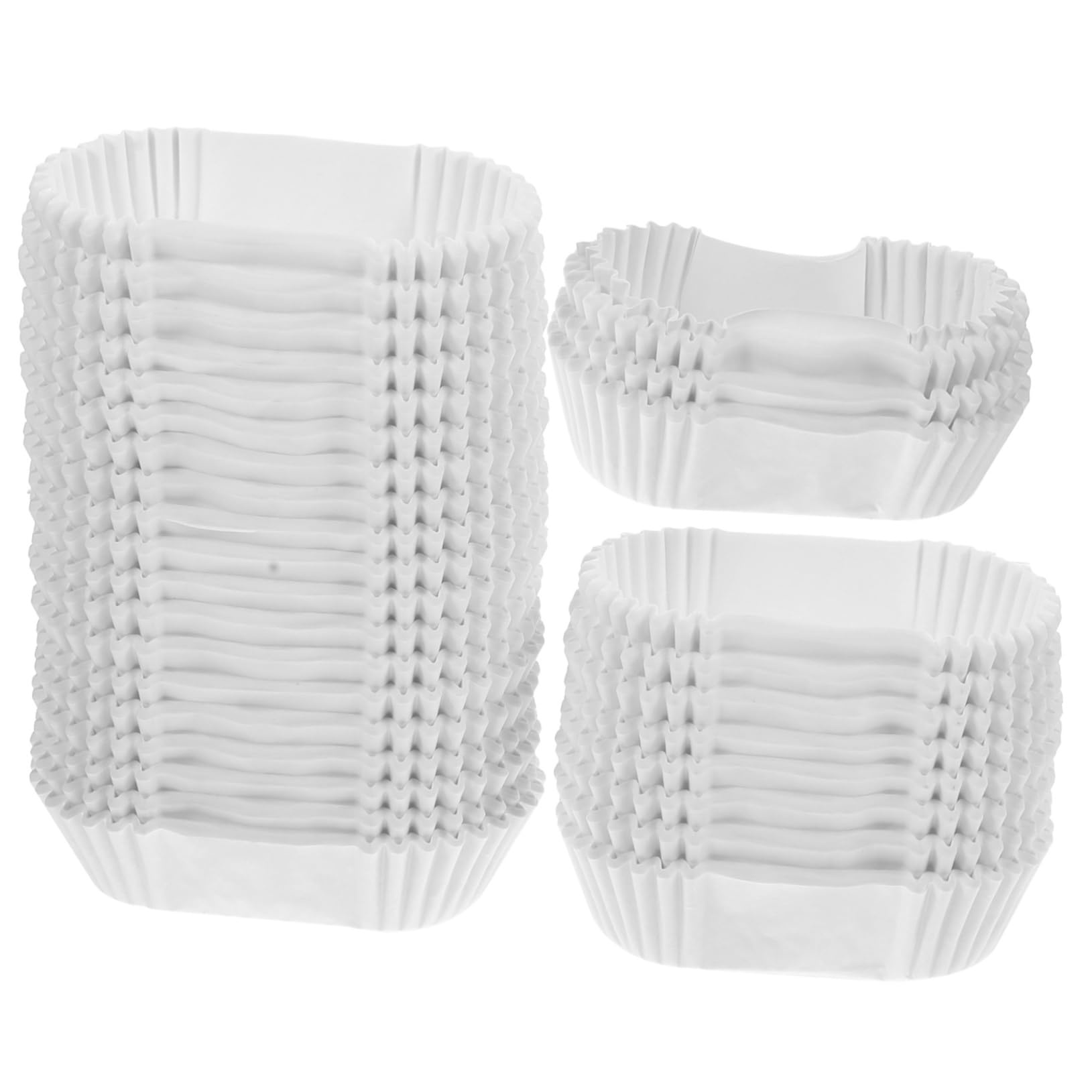 PRETYZOOM 4 Stück Backförmchen aus Papier Muffinförmchen luftdichter Cupcake-Behälter Ovales Papierbackboot hochzeitsdeko hochzeitsdeco Ovaler Kuchen-Pappbecher brot papier fach Weiß