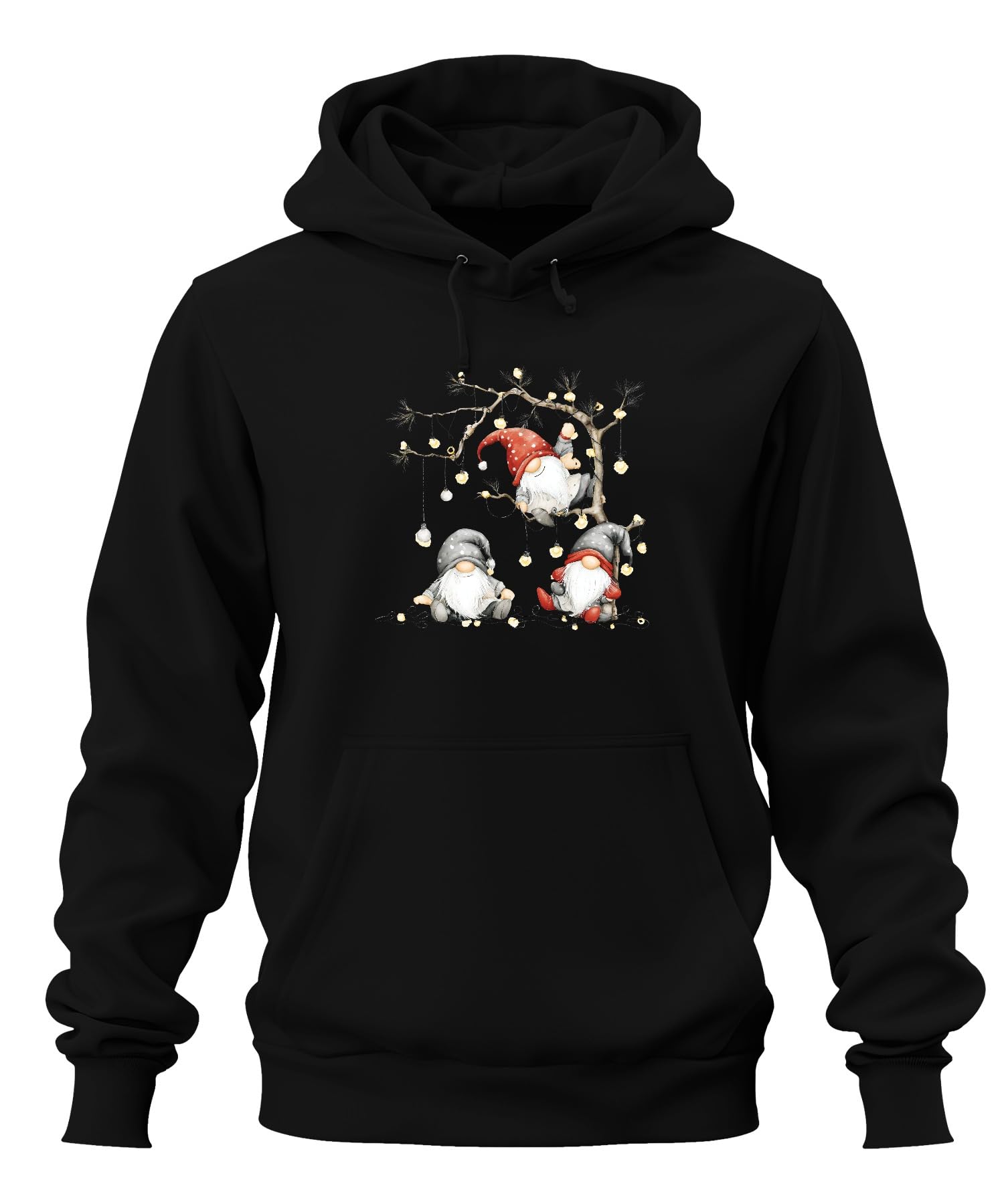 Świąteczny skrzat świetlny, uroczy, skandynawski prezent, unisex, bluza z kapturem