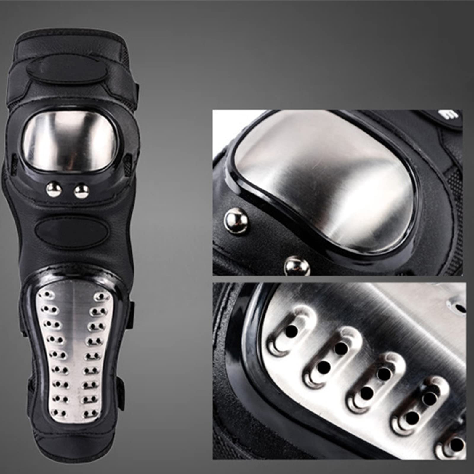 4Pc Motorrad Lange Knieschützer Ellenbogenschutz Motorrad Racing Outdoor SportsThick Edelstahl Schutzausrüstung Set