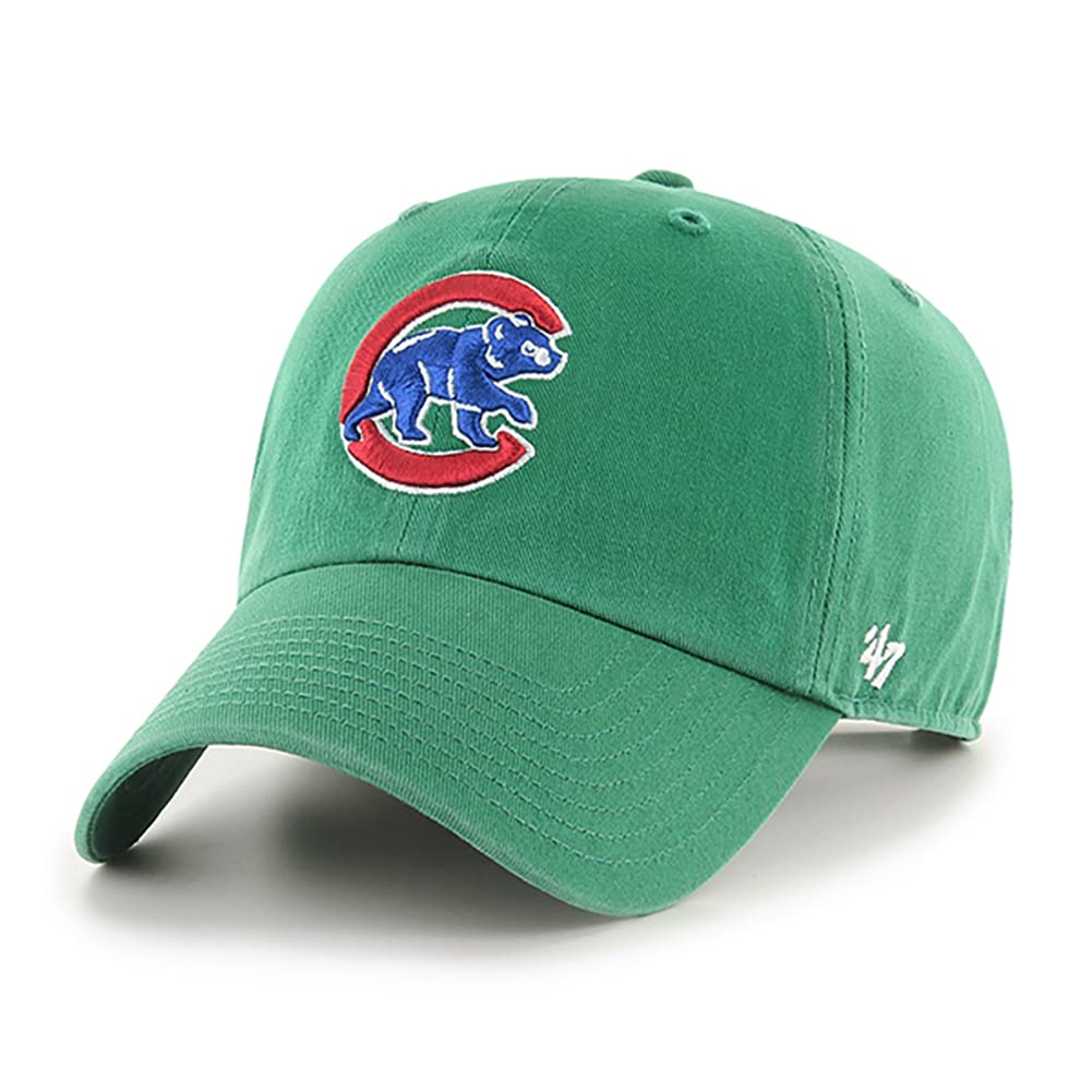 Chicago Cubs Clean Up Adjustable Hat Adult One Size Fits All, Green, One size