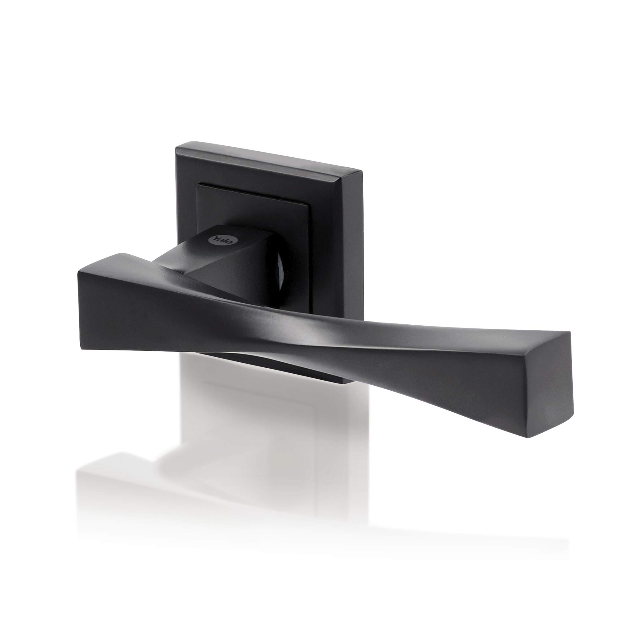 Buy Yale Verona Matt Black Bathroom Door Handle for Wooden Door