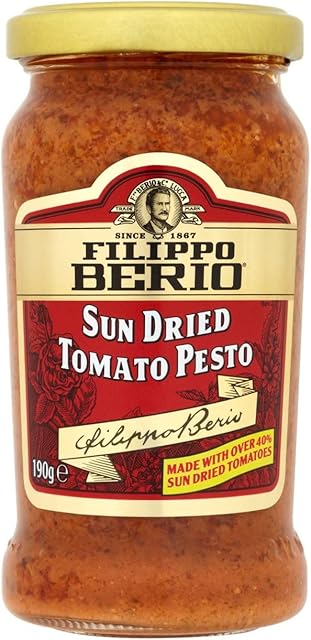 Filippo Berio Sun Dried Tomato Pesto 190g (Pack of 6 x 190g)
