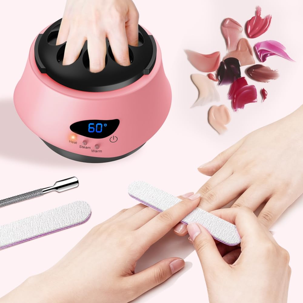 Dissolvant de vernis à ongles électrique portable pour usage domestique et en salon (rose, 1)