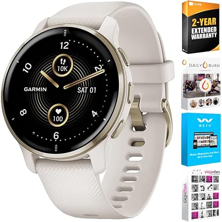 Amazon.com: Garmin Venu 2 Plus Reloj inteligente GPS multideporte, 1.299 in  con pantalla AMOLED, llamada y texto, música, bisel dorado crema con funda  de marfil y 3 correas (baya+azul +blanco) : Electrónica