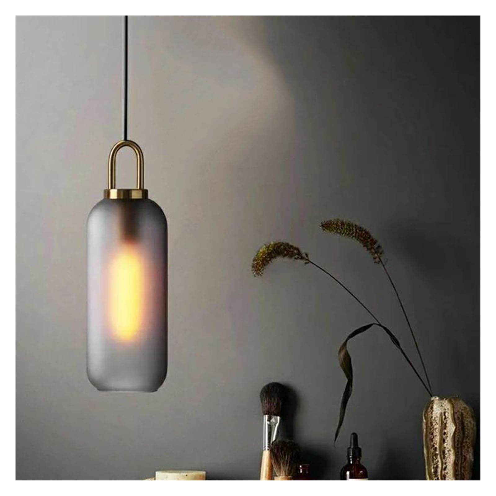 Lustre pour chambre coucher moderne gris et chaleureux