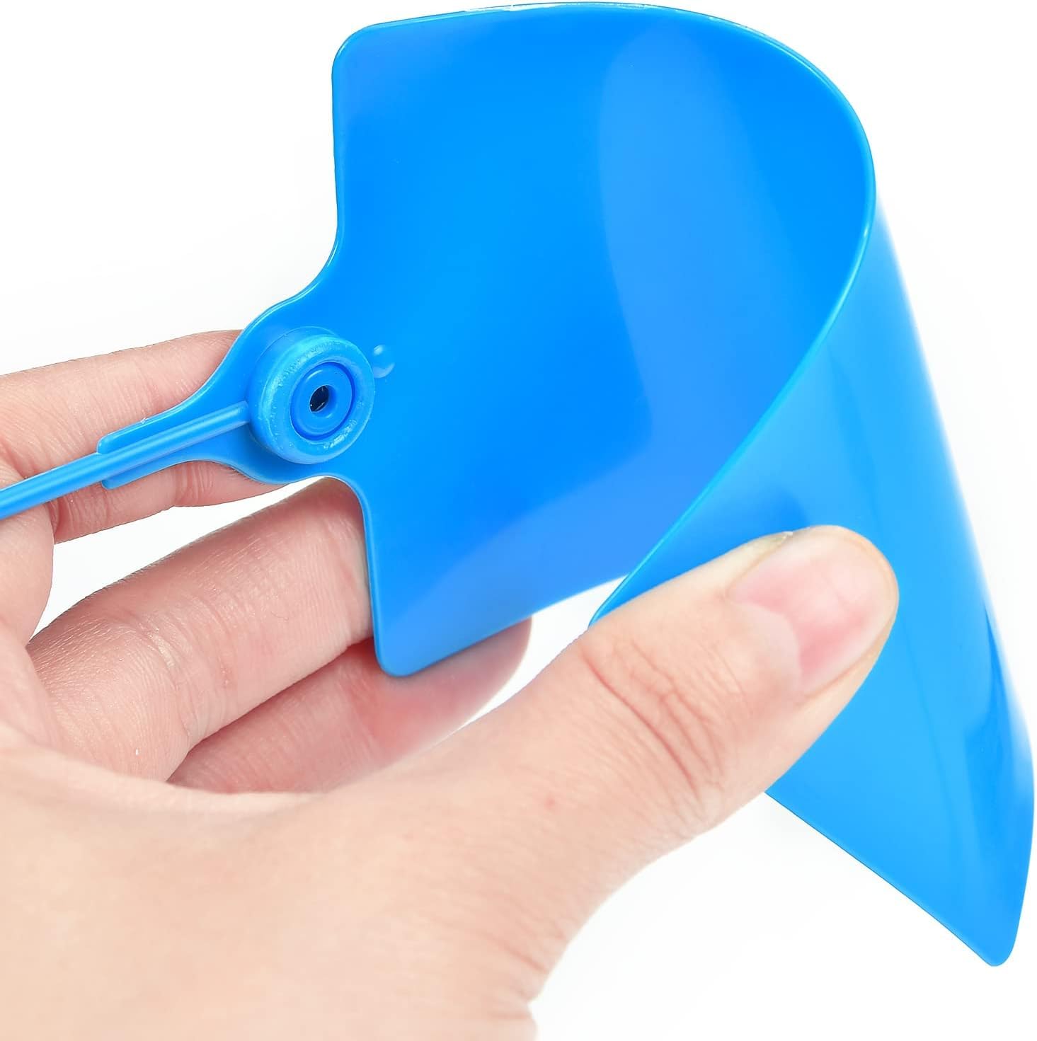 Lot de 200 étiquettes d'expédition en plastique durable avec marqueur, étiquettes autocollantes vierges étanches pour colis, logistique, inventaire, voyage (bleu, 200 pièces)