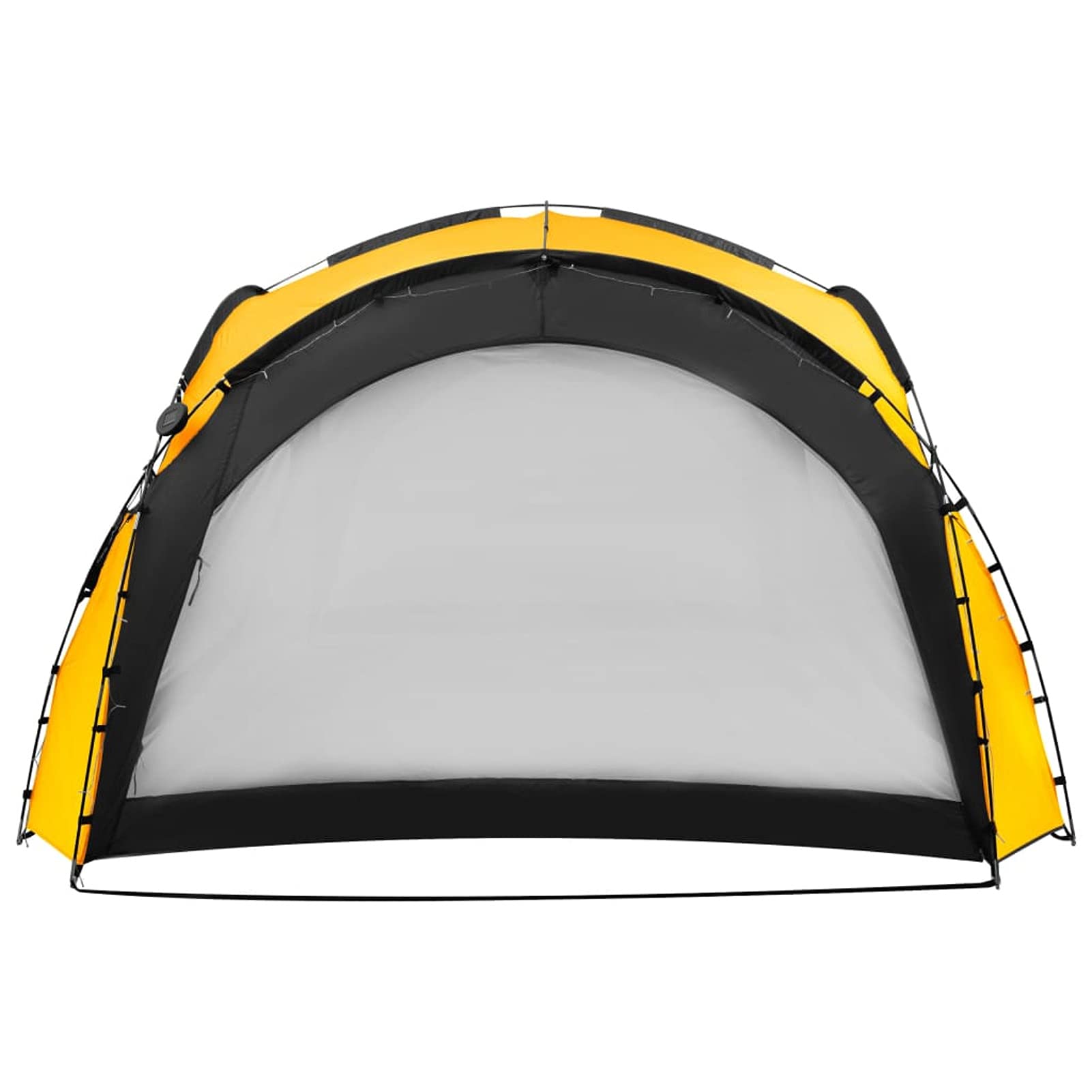 LAPOOH Partyzelt mitund 4 Seitenwänden, Party Deko, Festzelt, Pavillon, Garden Decoration, Canopy Tent, Lagerzelt, Gartenpavillon, 3,6 x 3,6 x 2,3 m Gelb