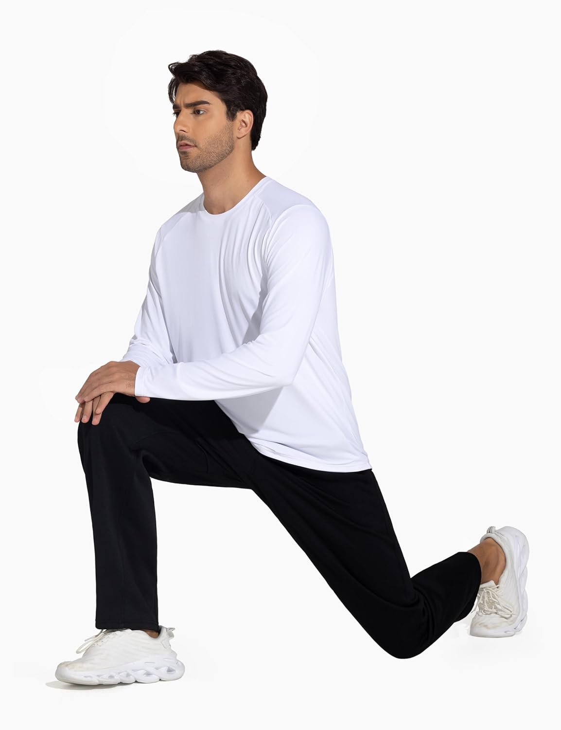 THE GYM PEOPLE Men's Lightweight Workout Shirts Loose Fit Long Sleeve Crewneck Athletic Tops - Image 7