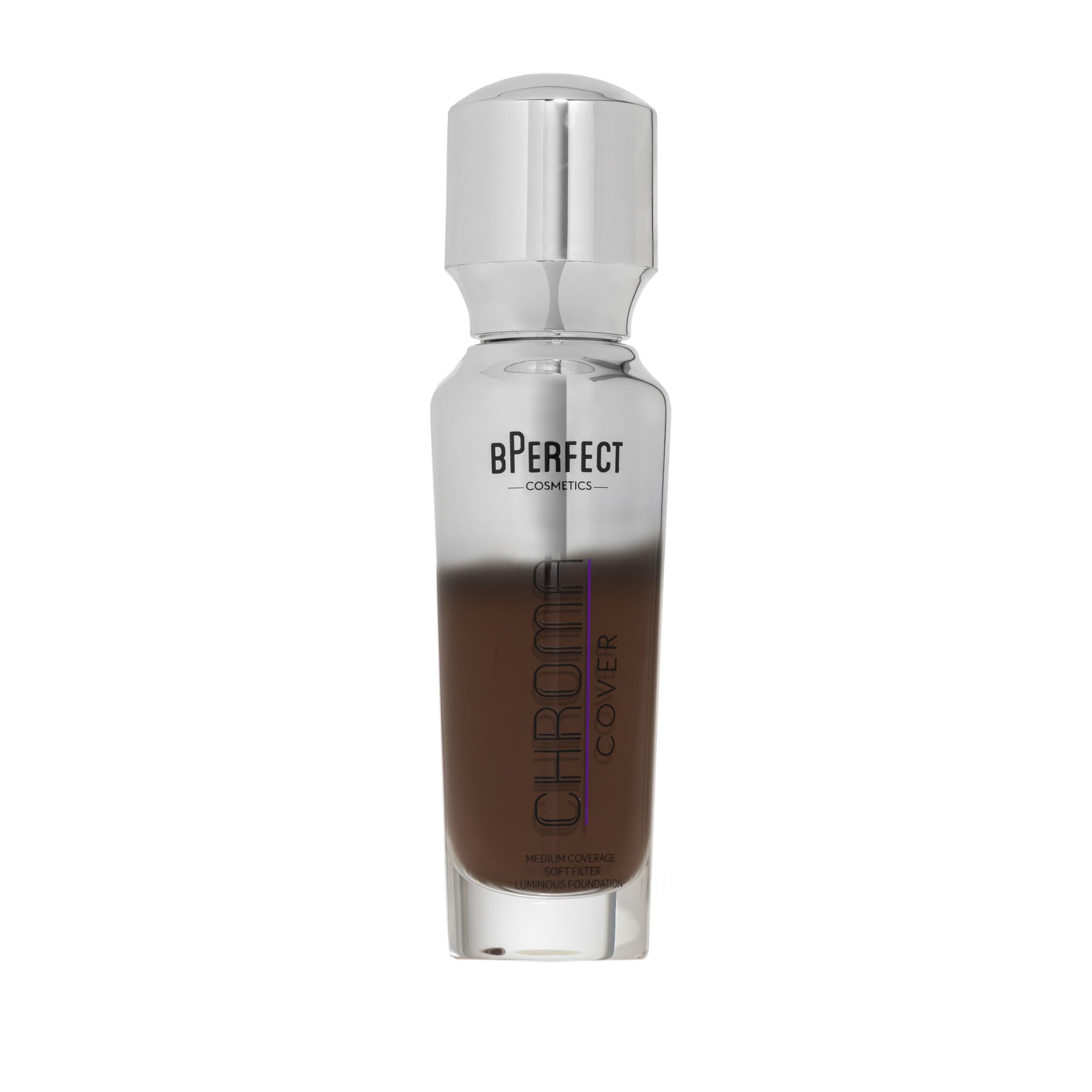 BPerfect Chroma Cover Luminous Foundation - Radiant Filter Finish, Buildable Coverage - Shade 34 - N11 Deep Rich Neutral Chocolate