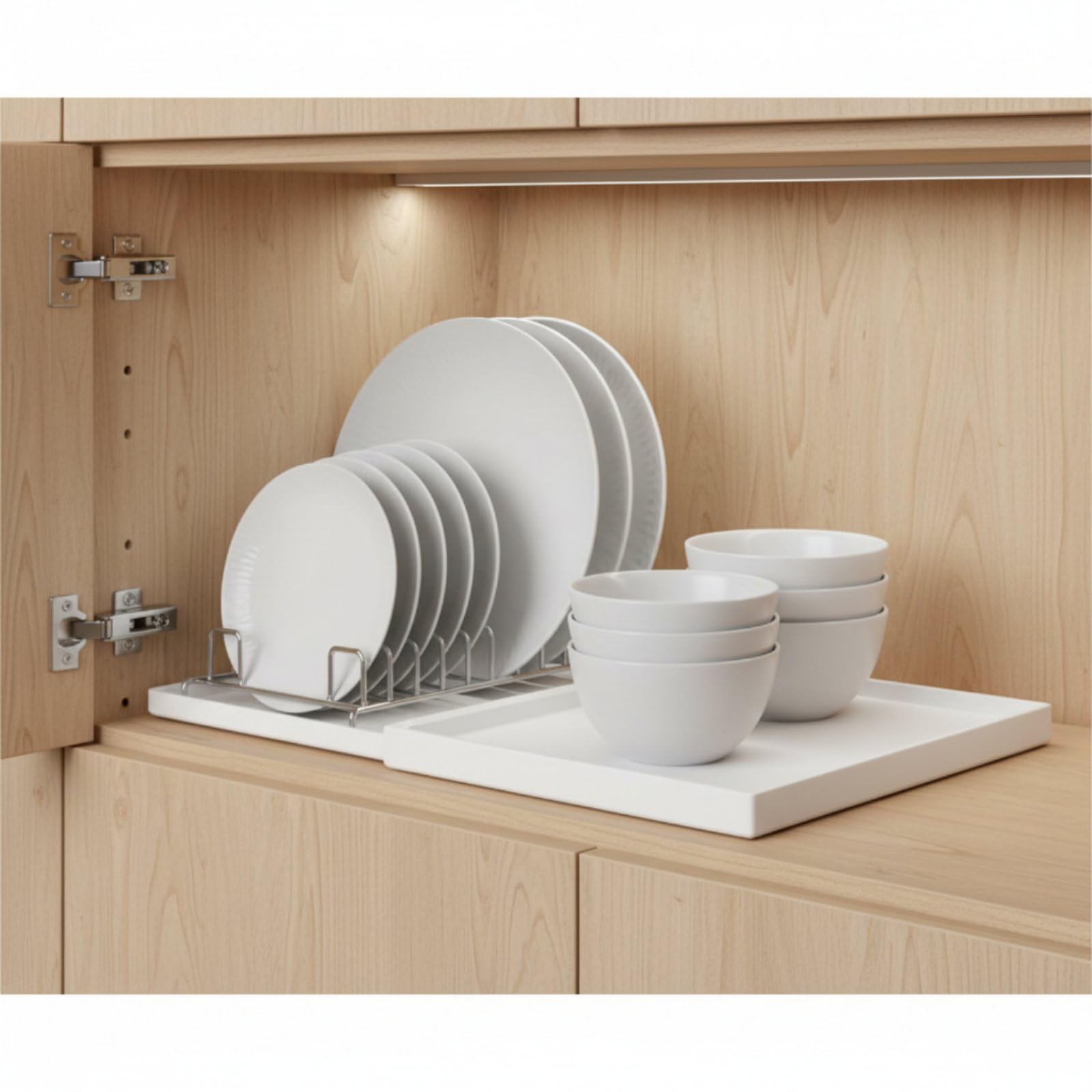 Milageto Scaffale da Cucina Ripiano Estraibile Mensola Contenitore Organizer Vassoio Scorrevole in Acciaio al Carbonio Salvaspazio per Elettrodomestici Pesanti, Nero