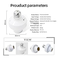 Vista 2 de Adaptador de enchufe de luz, control remoto de protocolo Zigbee,Adaptador de bombilla E26/E27, control remoto de aplicación, adaptador de corriente