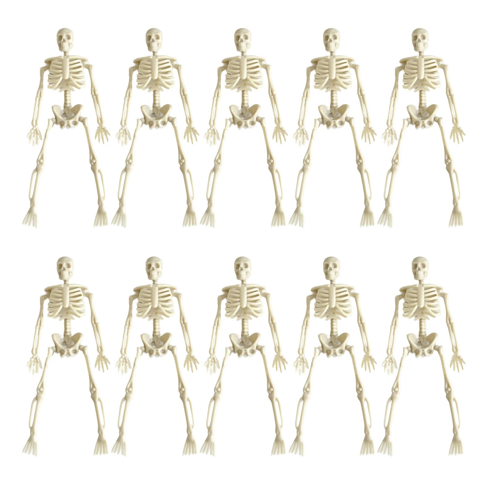 YROHGKPN Halloween Skeletons Ornament with Movable Limbs Eerie Posable Skull Figures for Haunting House and Seasonal Decors Posable Skeletons Ornament