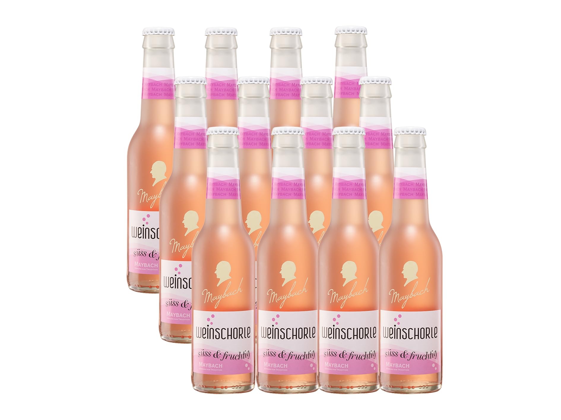 Maybach Weinschorle Rosé süß & fruchtig (12 x 0,275l)