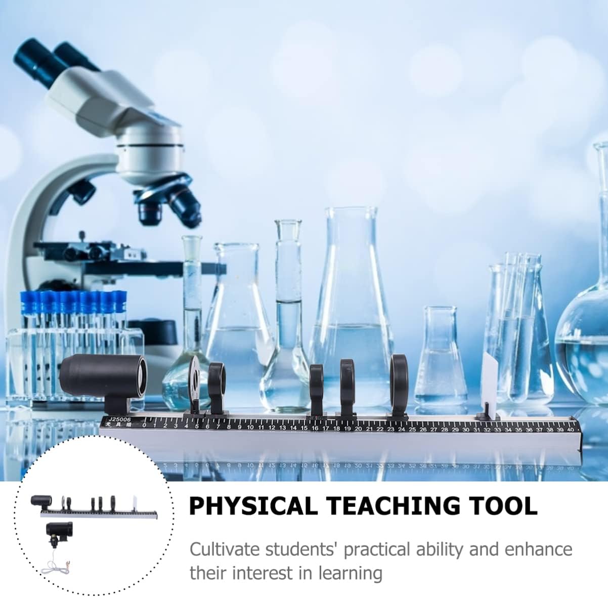 Science Classroom Optics Kit 9pcs Labs Complete optical bench kit Basic Optical Bench Optical Instrument Optical Bench Set