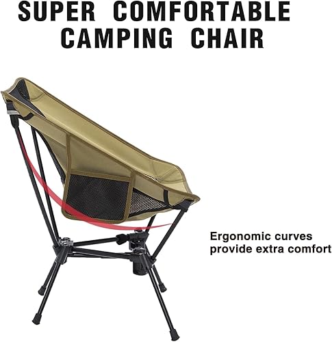 Miniatura 6 de MOON LENCE Silla portátil de camping para mochilero, silla plegable ultraligera de 4 generación, sillas plegables compactas y ligeras para
