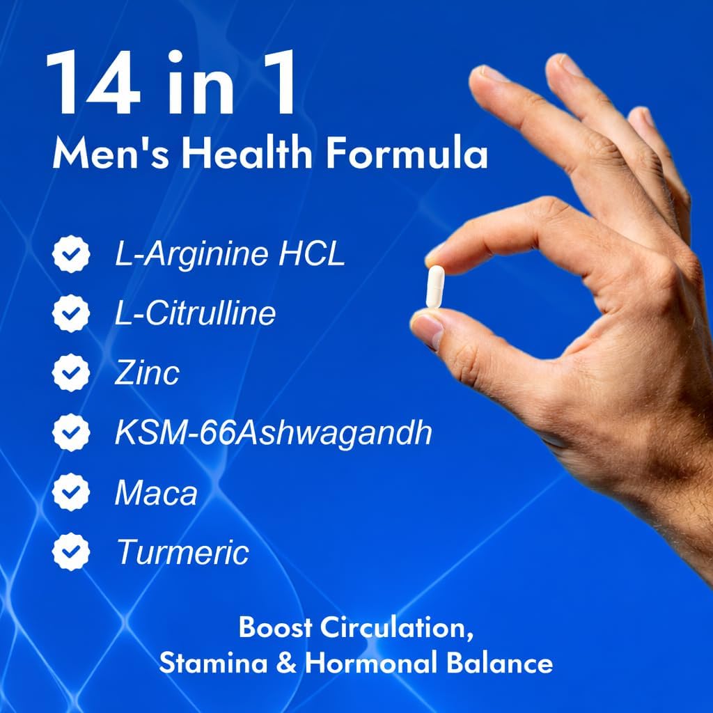 Vantique Men's NAD+ Supplement with Resveratrol, CoQ10, L-Citrulline & Lycopene - Nitric Oxide Support, Prostate Care, Anti-Aging, Stamina & Cellular Energy Boost 60 Capsules