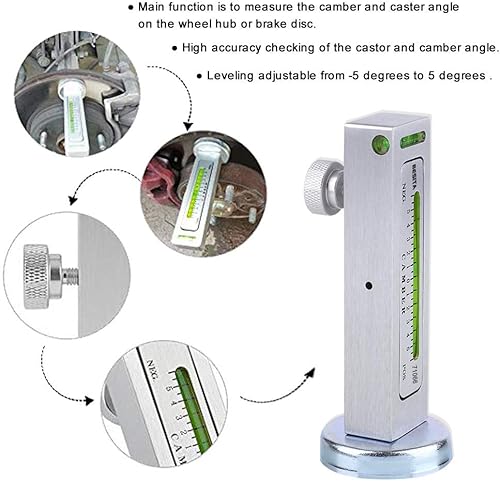Miniatura 3 de Herramienta de calibre magnético ajustable, herramienta de alineación de camber, herramienta de alineación de rueda de puntal para reparación de