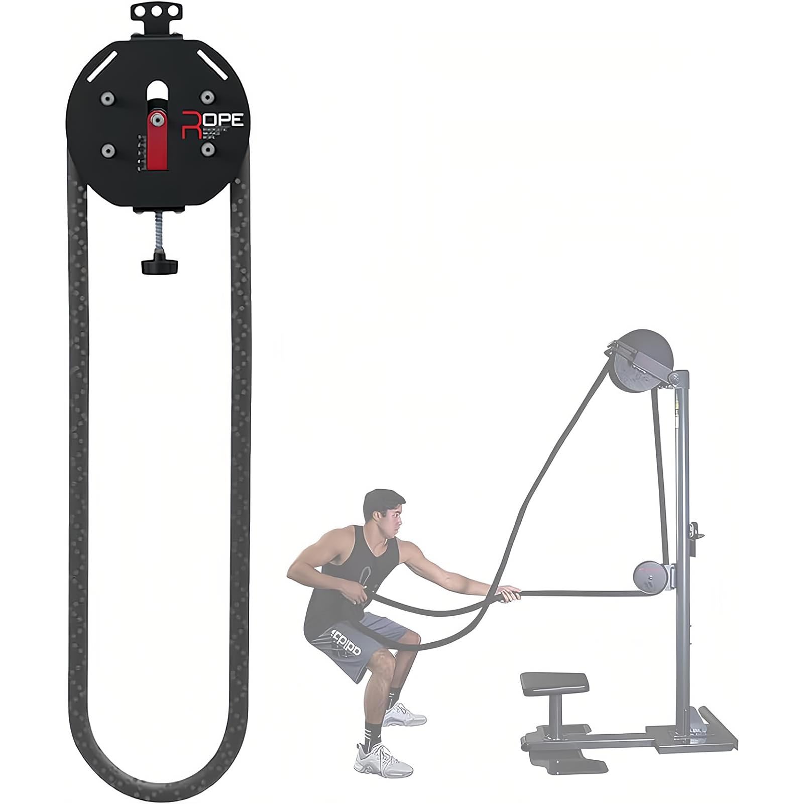 EntraîNeur à Corde sans Fin, SystèMe De Poulie à Corde sans Fin Suspendue, Corde Infinie pour Salle De Sport à Domicile, pour L'EntraîNement Fractionné De RéSistance