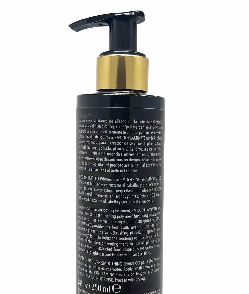 ALISADO DE QUERATINA - SMOOTH LAMINATE - LUX EXPERIENCE 250 ml. Crema Alisadora de Lujo para cabello Encrespado | ideal para Alisado Profesional en Casa | Recomendado por profesionales del cabello.