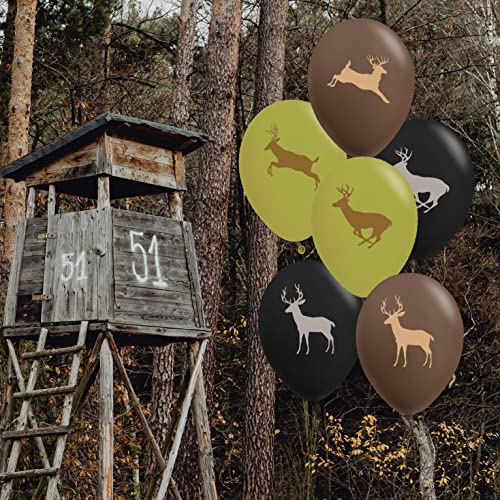 Image of Havercamp Next Camo Party Bucks Latex Balloons | 6 Count | Great for Hunter Themed Party, Camouflage Motif, Birthday Event, Graduation Party, Father's Day Celebration (Pack of 2)
