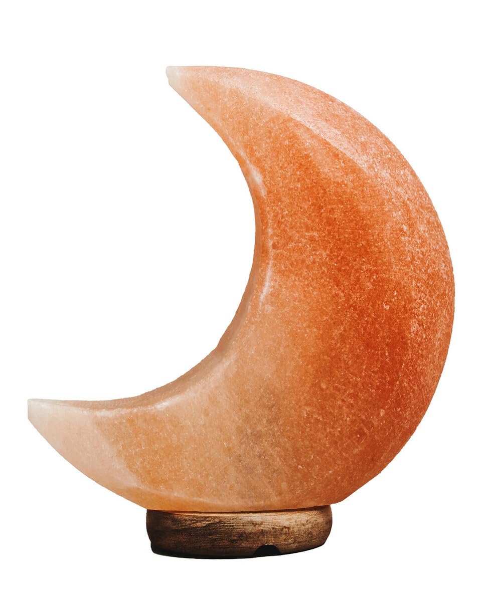 Interiors By Premier Pink Salt Lamp Nepal Crescent Moon