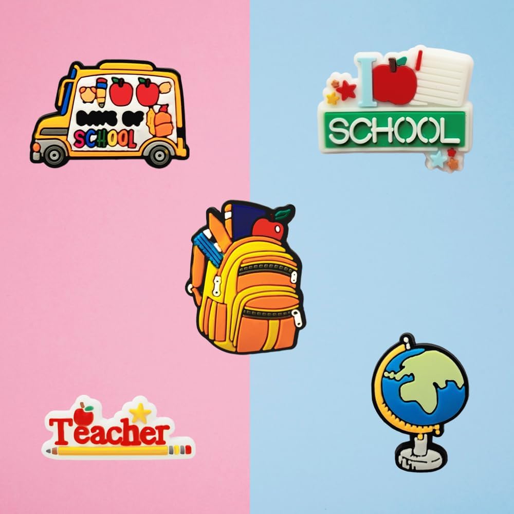 【公式】 TCHARIRY Teacher School Shoesチャーム - 楽しい学校をテーマにしたチャーム クロッグサンダル、靴、バッ 凍結防止