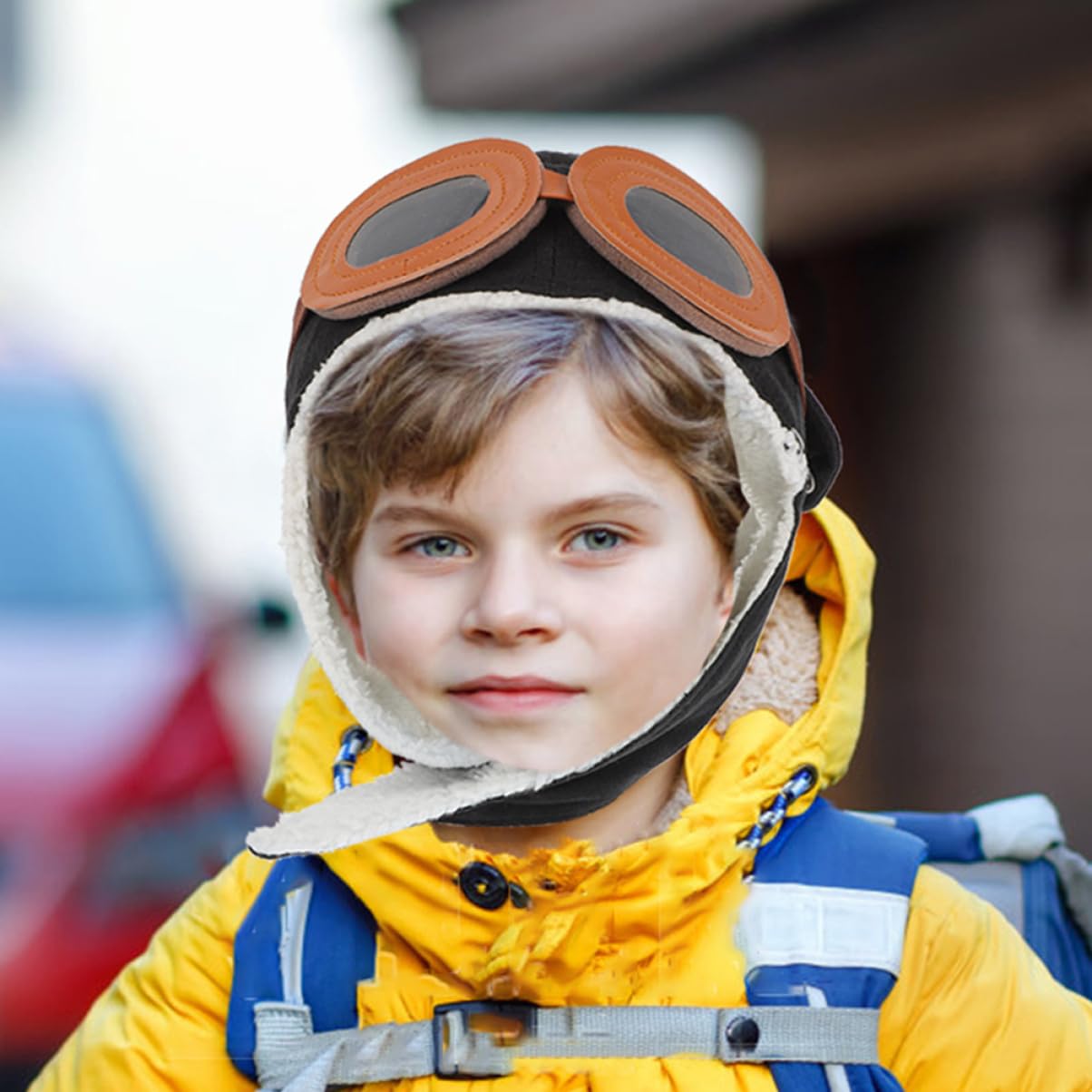 PACKOVE Pilotenmütze Kindermützen Jungen Kinderhüte Kappen Wintermütze Faschingshut Piloten-Design-Hut Mütze Mit Ohrenklappen Für Kleinkinder Baumwolle