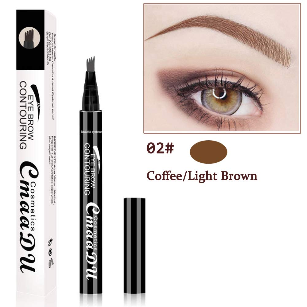 Aaiffey Eyebrow Tattoo Pen- Waterproof Microblading Eyebrow Pencil with a Micro-Fork Tip Applicator Creates Daily Natural Brows Makeup Effortlessly