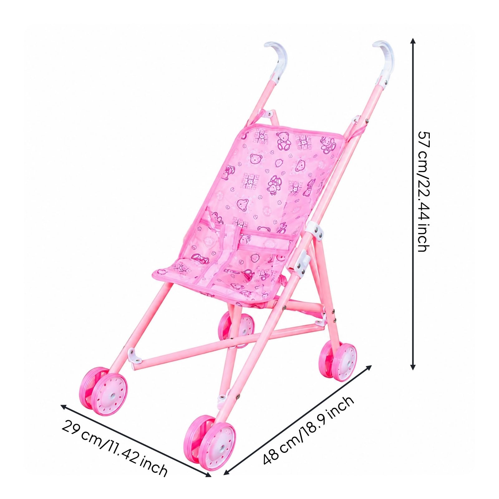 Carrozzina Giocattolo Robusto Accessorio da Gioco Realistico per Bambini, Carrello Hld17f