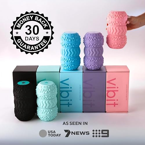 Miniatura 7 de Vibit - Masajeador vibratorio para fascitis plantar, alivio del dolor y ciática, rodillo de masaje portátil para pies y cuerpo, alivio del dolor de